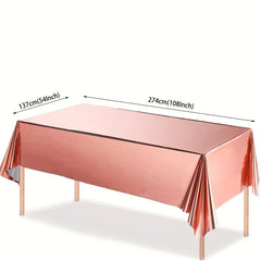 137x274cm Foil Party Rectangular Table Cover Waterproof Tablecloth