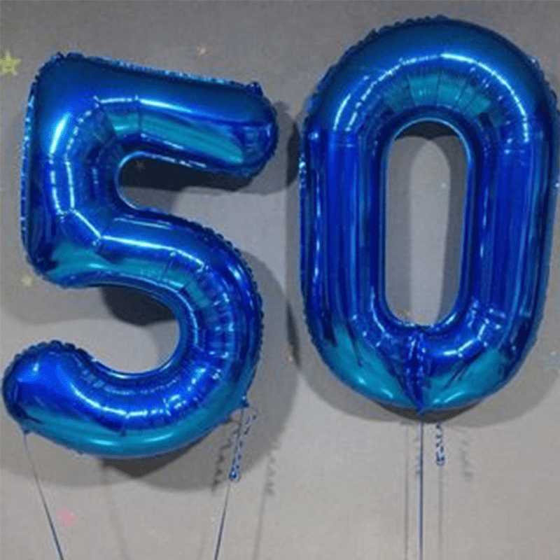 Large Dark Foil Number Balloons 81 Happy Birthday Party Decoration