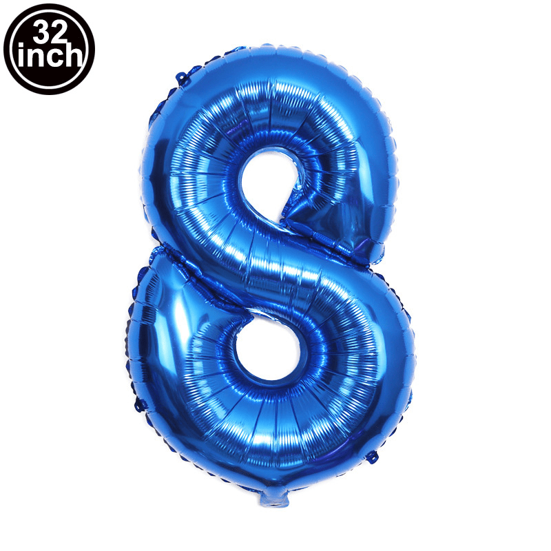 Large Dark Foil Number Balloons 81 Happy Birthday Party Decoration