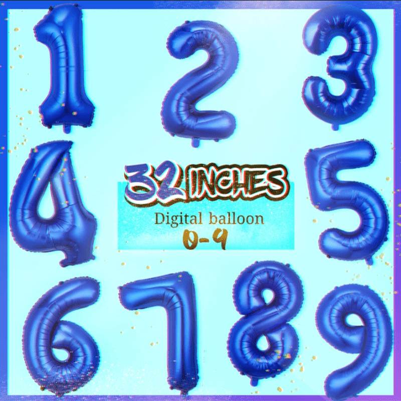 Large Dark Foil Number Balloons 81 Happy Birthday Party Decoration