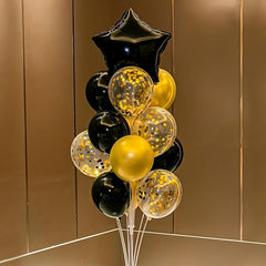 16pcs Golden Happy Birthday Balloon Decoration Set