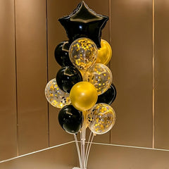 16pcs Golden Happy Birthday Balloon Decoration Set