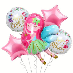 5pcs Fairy Elf Aluminum Balloon Birthday Party Decor