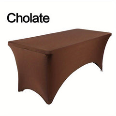 1pc 4FT 6FT Elastic Table Cover Wedding Decor Disposable Party Supplies