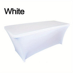1pc 4FT 6FT Elastic Table Cover Wedding Decor Disposable Party Supplies