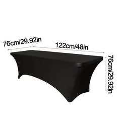 1pc 4FT 6FT Elastic Table Cover Wedding Decor Disposable Party Supplies