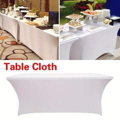 1pc 4FT 6FT Elastic Table Cover Wedding Decor Disposable Party Supplies