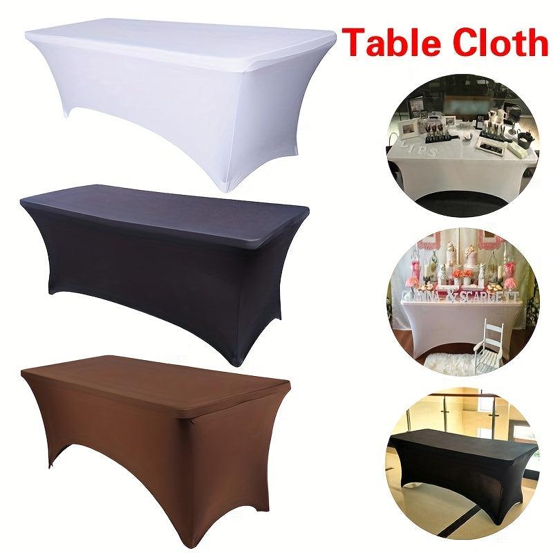 1pc 4FT 6FT Elastic Table Cover Wedding Decor Disposable Party Supplies