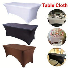 1pc 4FT 6FT Elastic Table Cover Wedding Decor Disposable Party Supplies