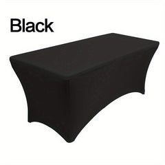 1pc 4FT 6FT Elastic Table Cover Wedding Decor Disposable Party Supplies