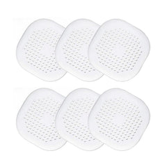 6-pack Silicone Hair Stopper with Suction Cup for Shower Drain