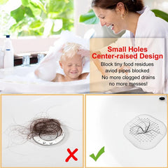 6-pack Silicone Hair Stopper with Suction Cup for Shower Drain