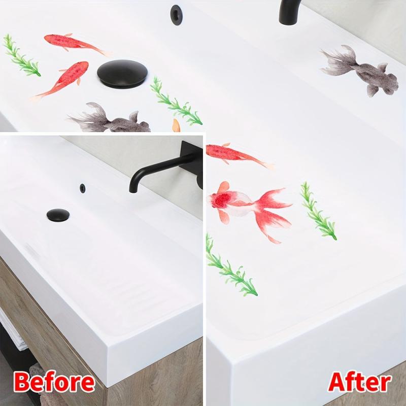 6pcs Chinese Fish Bathtub Non Slip Sticker
