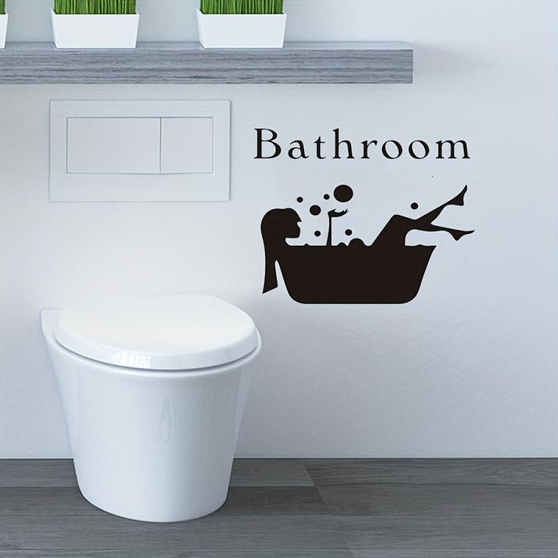Beauty Shower Wall Sticker Self Adhesive Toilet Decoration