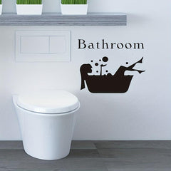 Beauty Shower Wall Sticker Self Adhesive Toilet Decoration