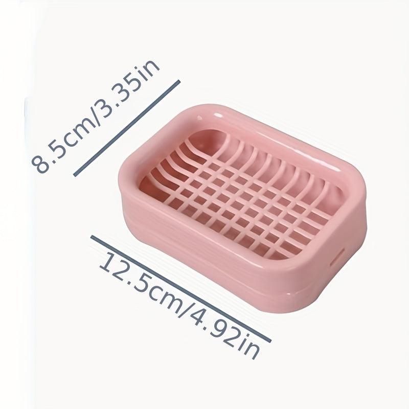Double Layer Soap Box with Drainage Grid for Bathroom