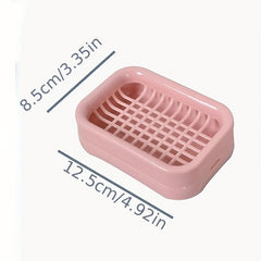 Double Layer Soap Box with Drainage Grid for Bathroom