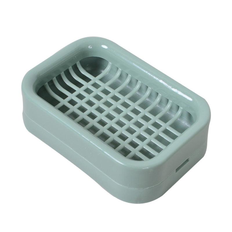 Double Layer Soap Box with Drainage Grid for Bathroom