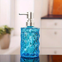 Clear Glass Soap Dispensor 12oz Stainless Steel Pump Lotion Dispensers