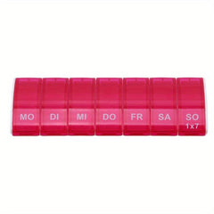 Rectangular 7-Day Pill Box Medicine Organizer Travel Storage Case