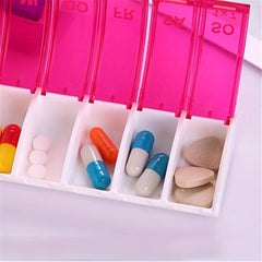 Rectangular 7-Day Pill Box Medicine Organizer Travel Storage Case