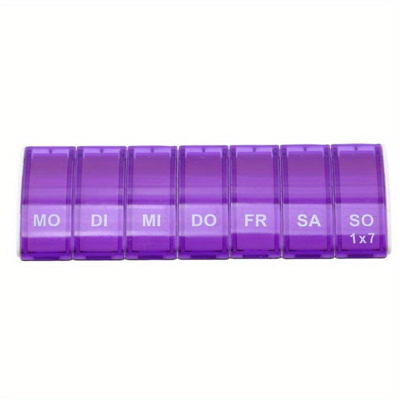 Rectangular 7-Day Pill Box Medicine Organizer Travel Storage Case