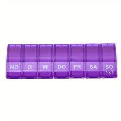 Rectangular 7-Day Pill Box Medicine Organizer Travel Storage Case