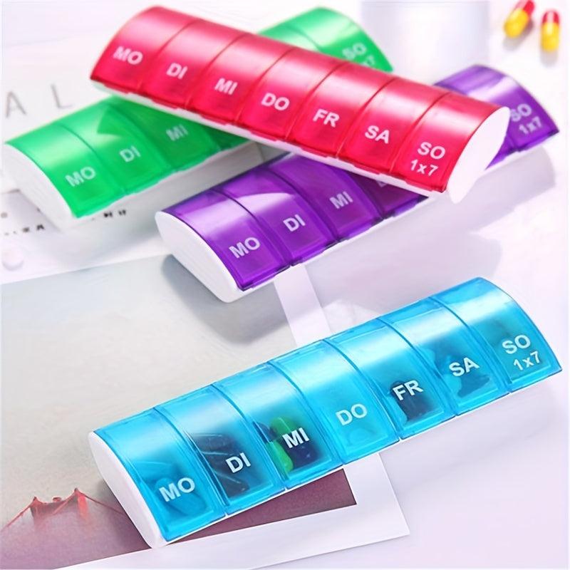 Rectangular 7-Day Pill Box Medicine Organizer Travel Storage Case