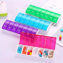 Rectangular 7-Day Pill Box Medicine Organizer Travel Storage Case