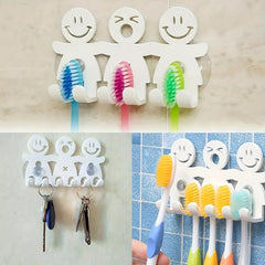Cartoon Toothbrush Holder Wall Mounted Storage Rack