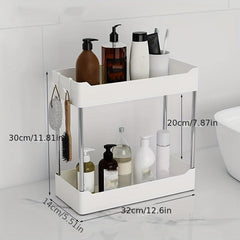 3 Tier Under Sink Organizer Plastic Storage Rack Bathroom Shelves