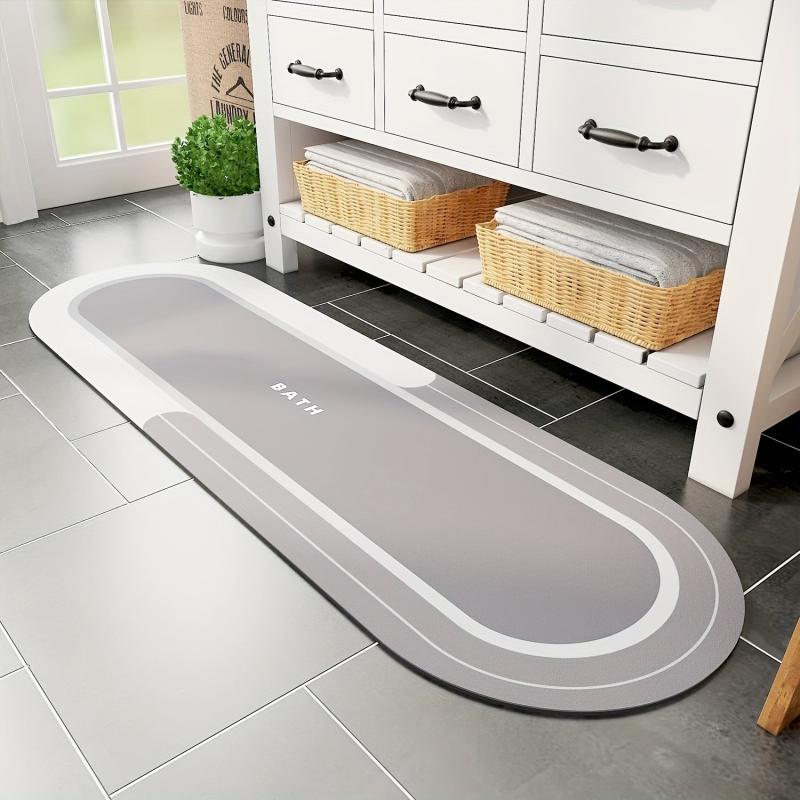 Non-slip Absorbent Bathroom Floor Mat Quick Drying Thin Bath Rug