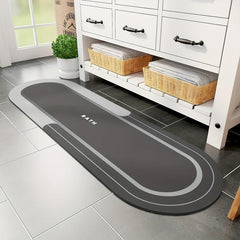 Non-slip Absorbent Bathroom Floor Mat Quick Drying Thin Bath Rug