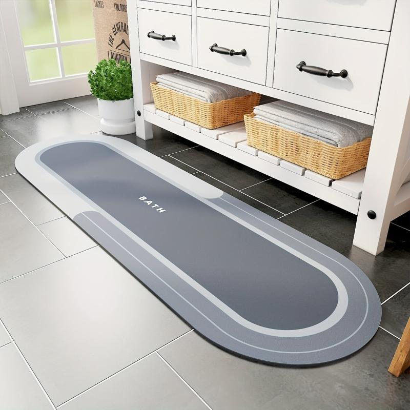 Non-slip Absorbent Bathroom Floor Mat Quick Drying Thin Bath Rug
