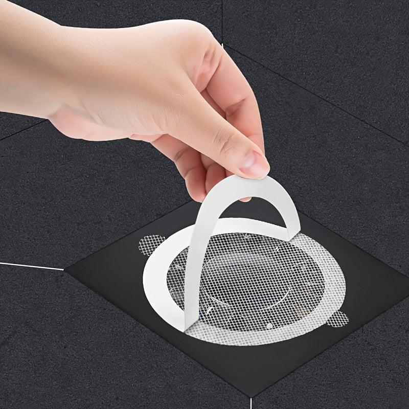 Disposable Shower Drain Hair Catcher Mesh Stickers - Pack of 5