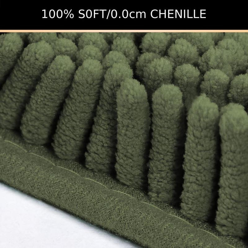 Soft Shaggy Chenille Bath Mat Non Slip Plush Bathroom Rug