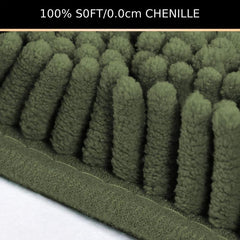 Soft Shaggy Chenille Bath Mat Non Slip Plush Bathroom Rug