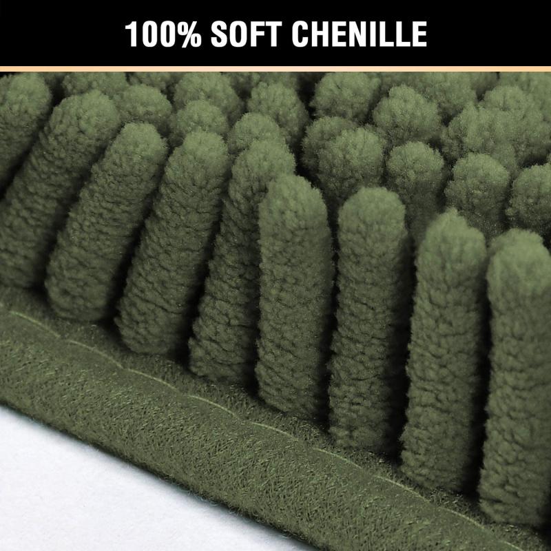 Soft Shaggy Chenille Bath Mat Non Slip Plush Bathroom Rug