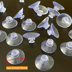 20 Small Suction Cup PVC Hangers for Bathroom & Car Windscreen