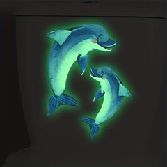 Dolphin Marine Animal Toilet Lid Decal Stickers