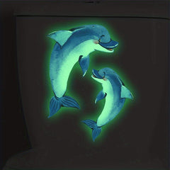 Dolphin Marine Animal Toilet Lid Decal Stickers