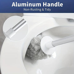 Toilet Bowl Brush And Holder with Durable Scrubbing Bristles