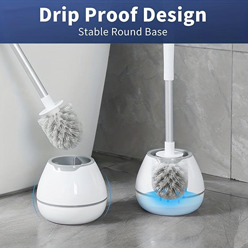 Toilet Bowl Brush And Holder with Durable Scrubbing Bristles