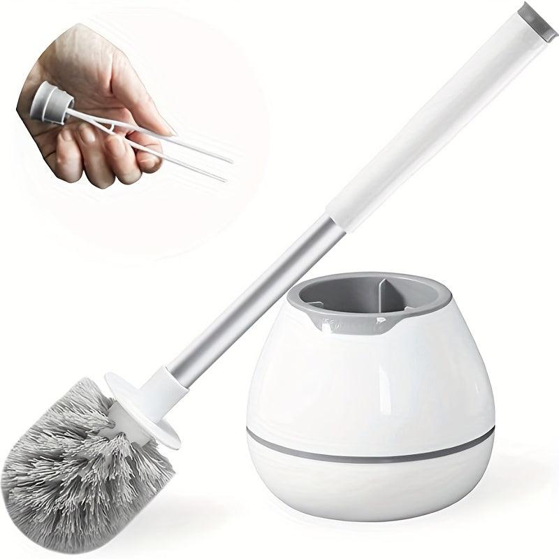 Toilet Bowl Brush And Holder with Durable Scrubbing Bristles