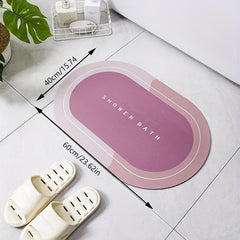 Soft Non Slip Absorbent Bath Mat Quick Drying Shower Carpet
