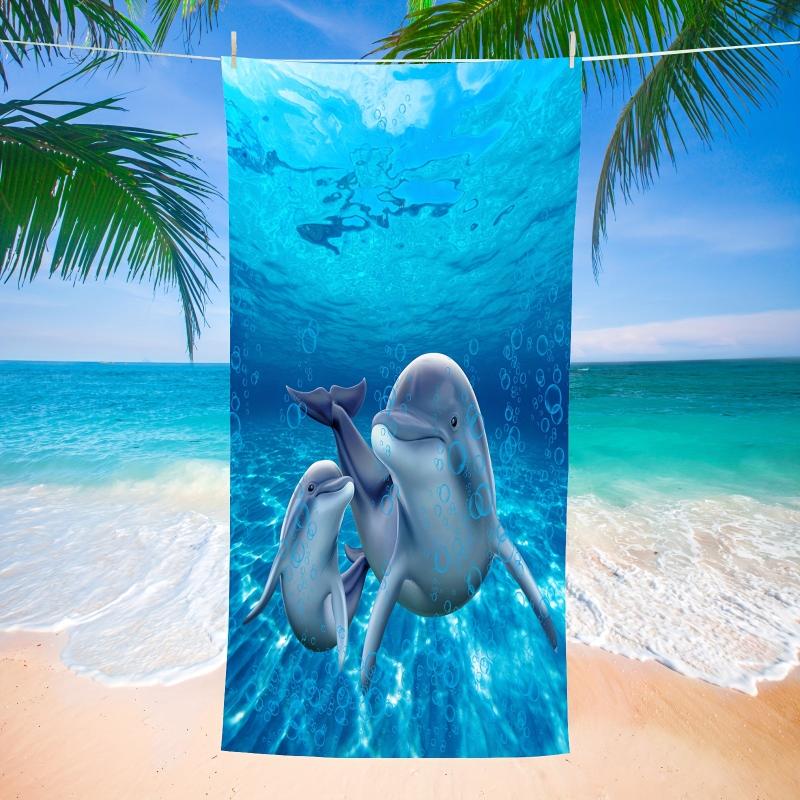 Quick Drying Dolphin Beach Towel Lightweight and Absorbent