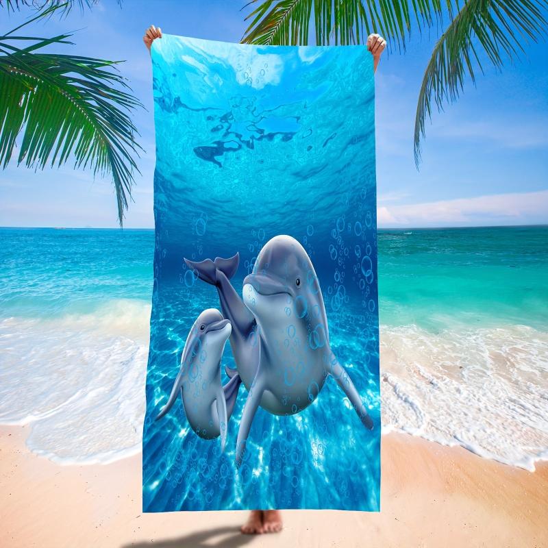 Quick Drying Dolphin Beach Towel Lightweight and Absorbent