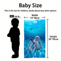 Quick Drying Dolphin Beach Towel Lightweight and Absorbent