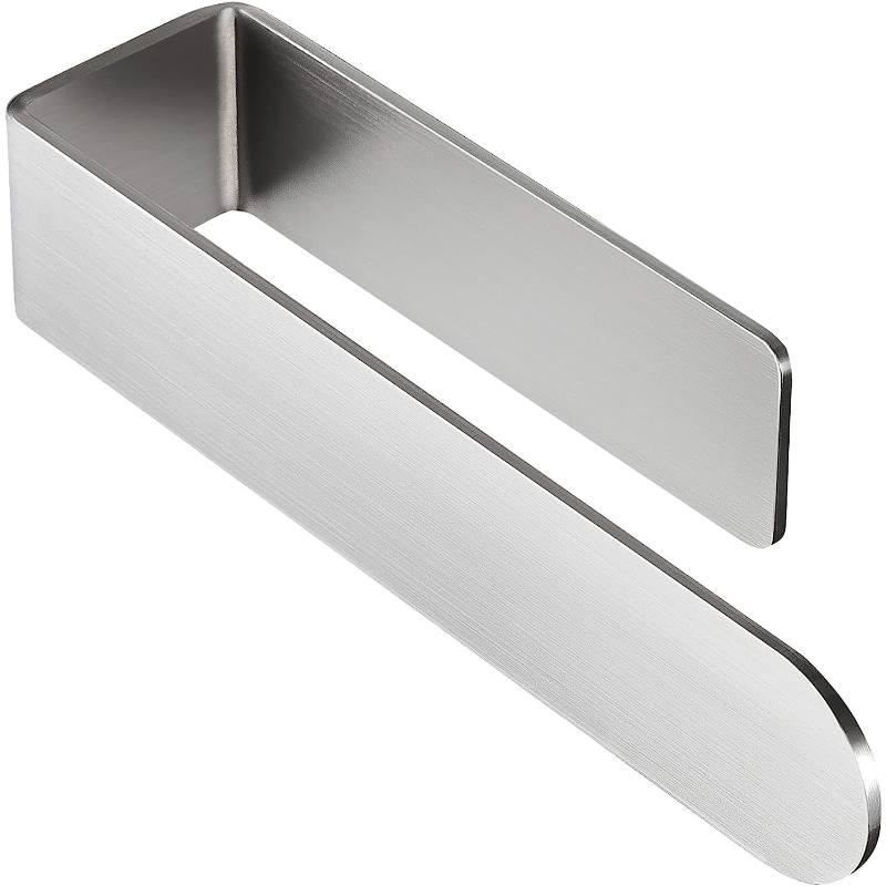 Stainless Steel Wall Mounted Towel Holder Self Adhesive Easy Installation