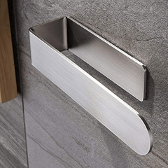 Stainless Steel Wall Mounted Towel Holder Self Adhesive Easy Installation